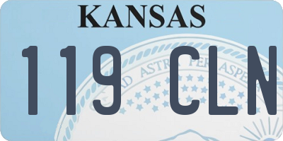KS license plate 119CLN