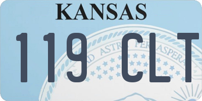 KS license plate 119CLT