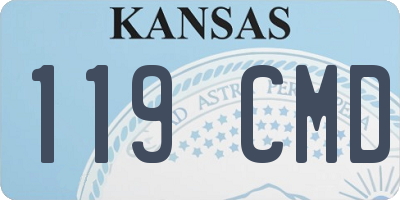 KS license plate 119CMD