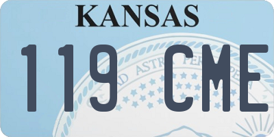 KS license plate 119CME