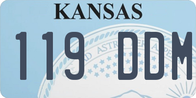 KS license plate 119DDM
