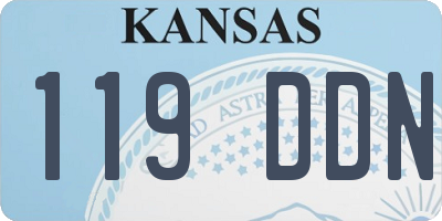 KS license plate 119DDN