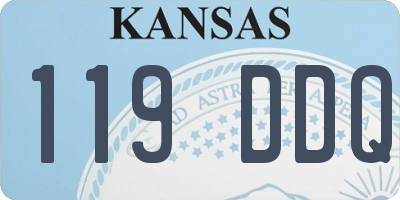 KS license plate 119DDQ