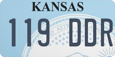 KS license plate 119DDR