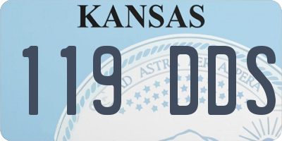 KS license plate 119DDS