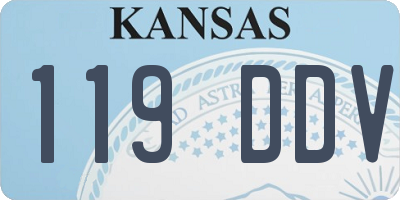KS license plate 119DDV