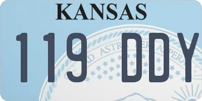 KS license plate 119DDY