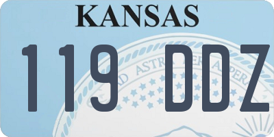 KS license plate 119DDZ