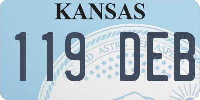 KS license plate 119DEB