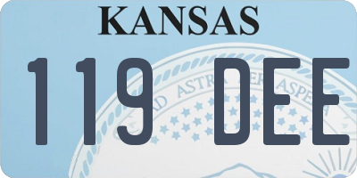 KS license plate 119DEE