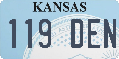 KS license plate 119DEN