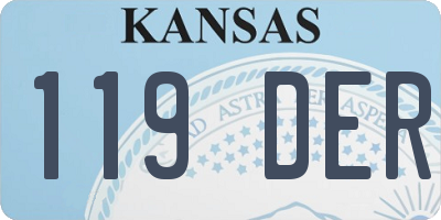KS license plate 119DER