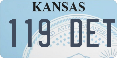 KS license plate 119DET
