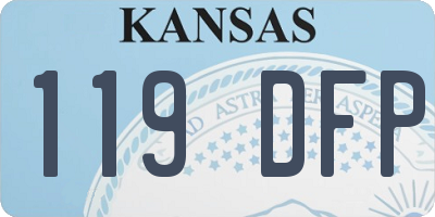 KS license plate 119DFP