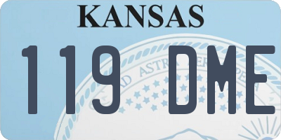KS license plate 119DME