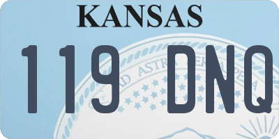KS license plate 119DNQ