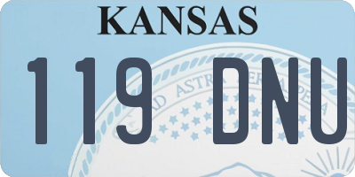 KS license plate 119DNU