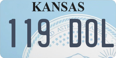 KS license plate 119DOL