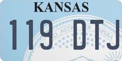 KS license plate 119DTJ