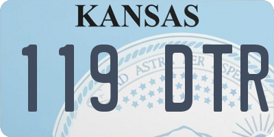 KS license plate 119DTR