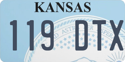 KS license plate 119DTX