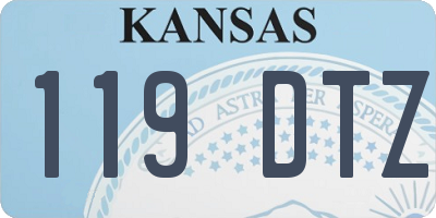 KS license plate 119DTZ