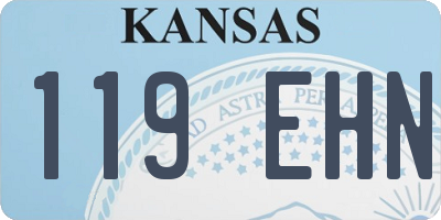 KS license plate 119EHN