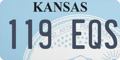 KS license plate 119EQS