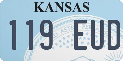 KS license plate 119EUD