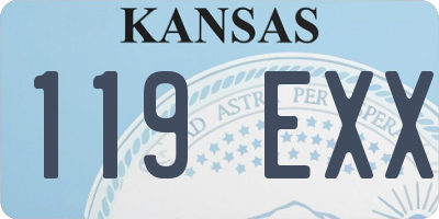 KS license plate 119EXX