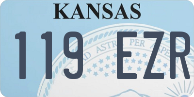 KS license plate 119EZR