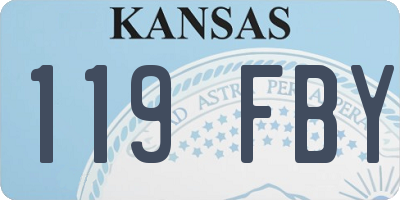 KS license plate 119FBY