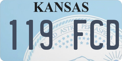 KS license plate 119FCD