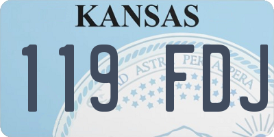 KS license plate 119FDJ