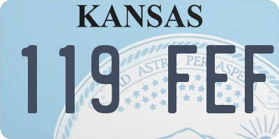 KS license plate 119FEF