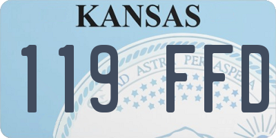KS license plate 119FFD