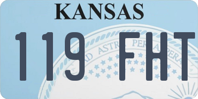 KS license plate 119FHT