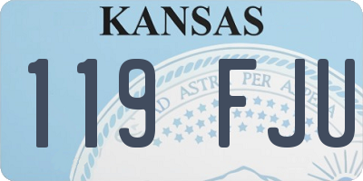 KS license plate 119FJU
