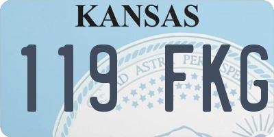 KS license plate 119FKG