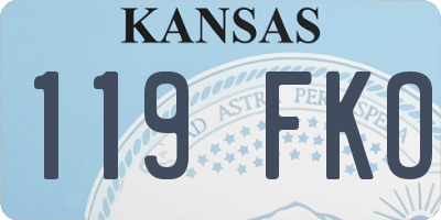 KS license plate 119FKO