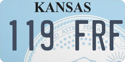 KS license plate 119FRF