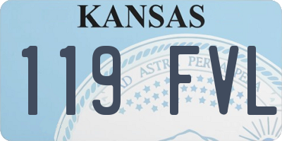 KS license plate 119FVL