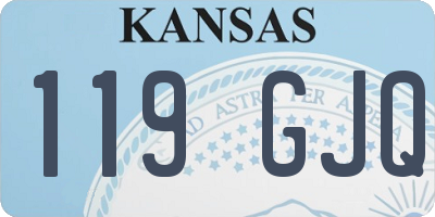 KS license plate 119GJQ