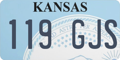 KS license plate 119GJS