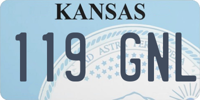 KS license plate 119GNL