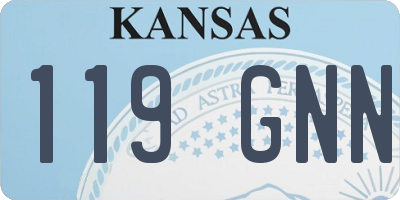 KS license plate 119GNN