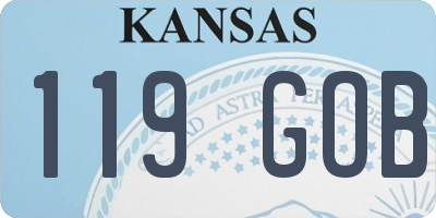 KS license plate 119GOB