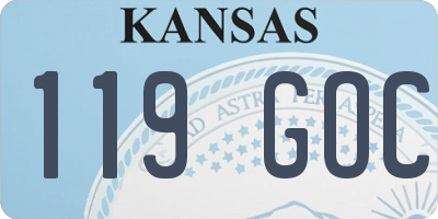 KS license plate 119GOC