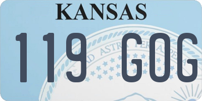 KS license plate 119GOG