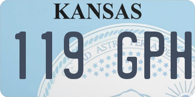 KS license plate 119GPH